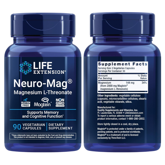 Life Extension Neuro-Mag Magnesium L-Threonate, Memory Health